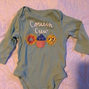 Cousin crew 3-6 month body suit.